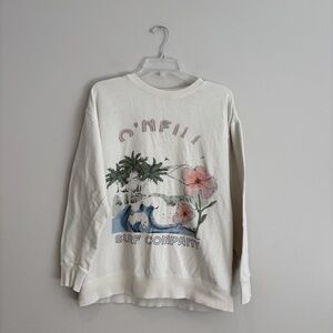 O'Neill Off-White Tropical Graphic Sweatshirt